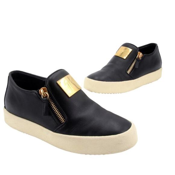 Giuseppe Zanotti Zip Slip-on 38 Leather Sneakers GZ-0208N-0016 - Picture 2 of 9